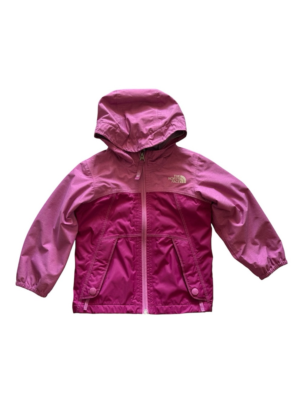 The North Face Girls Pink DryVent Fleece Lined Waterproof Rain Jacket 2T